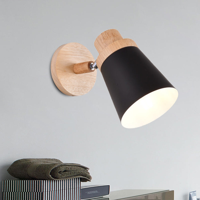 DecorBites™ Nordic Style Rotatable Wall Lamp for Baby Room with Coolie Shade and Metal Base