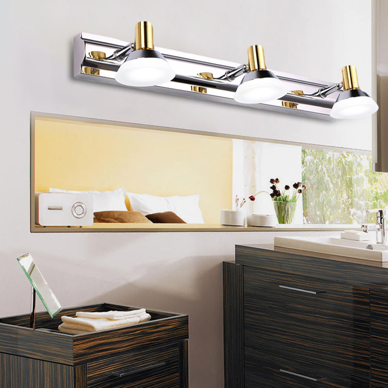 DecorBites™ Modern Stainless Steel Wall Light with Acrylic Cone Shade - 2/3 Lights - Warm/White Lighting
