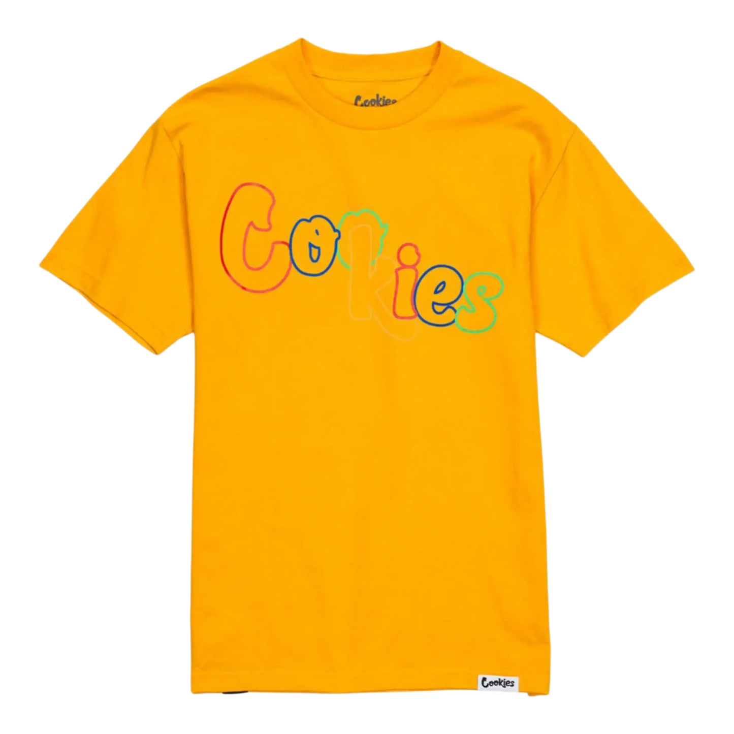 Cookies Pushin Weight Logo T-Shirt Men Gold
