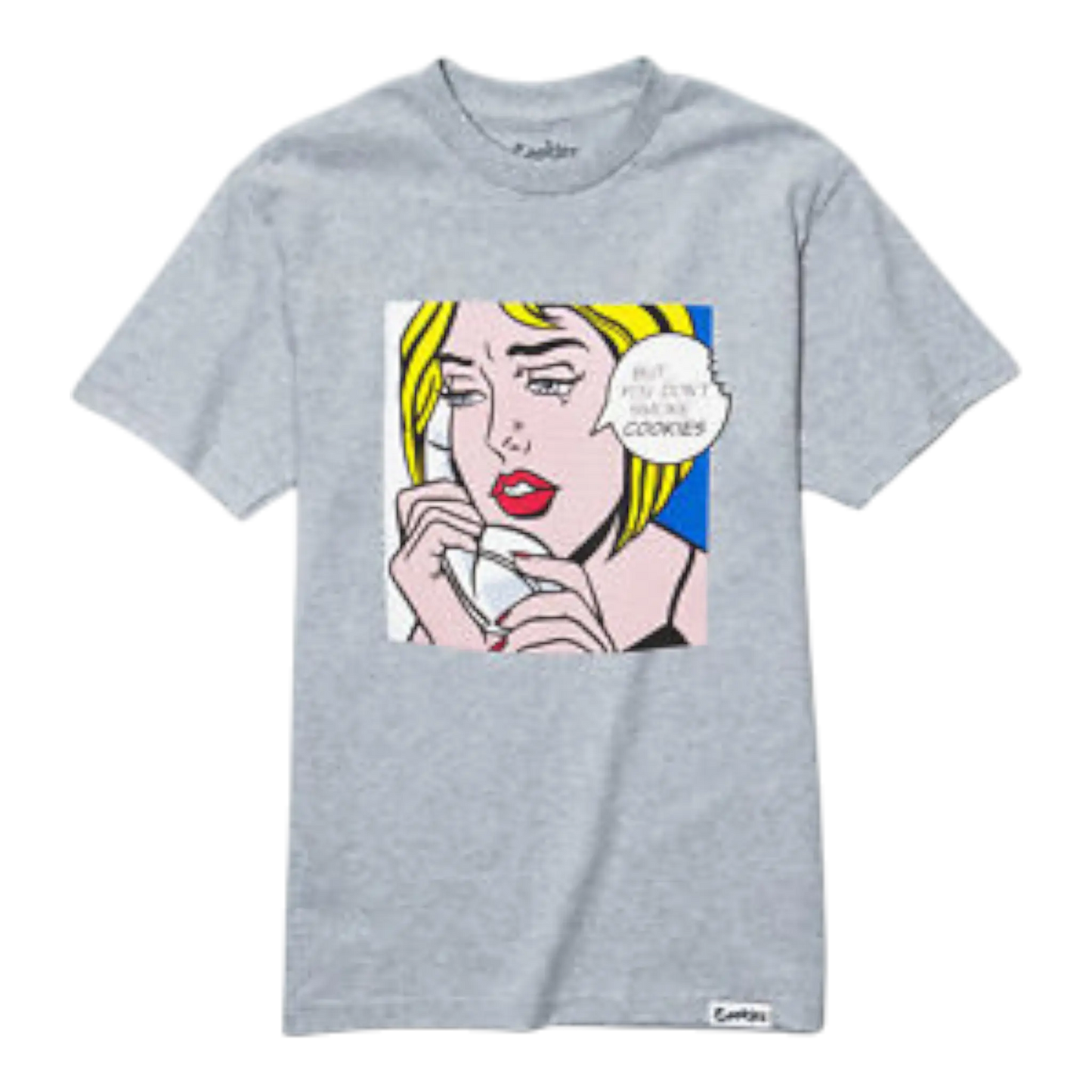 Cookies Script Logo T-Shirt Men Heather Grey