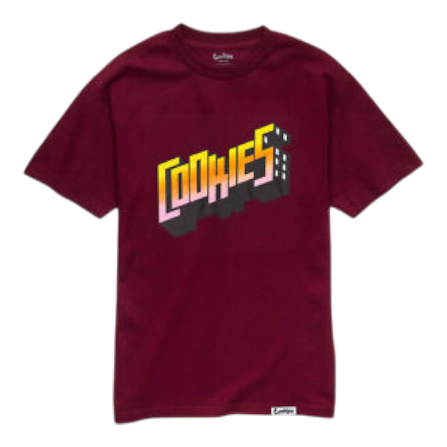 Cookies Collegiate Logo T-Shirt Men Burgundy