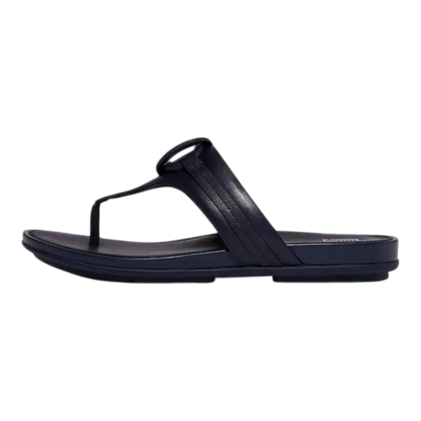 FitFlop Gracie Women Thong Sandals Navy Leather Toe-Post