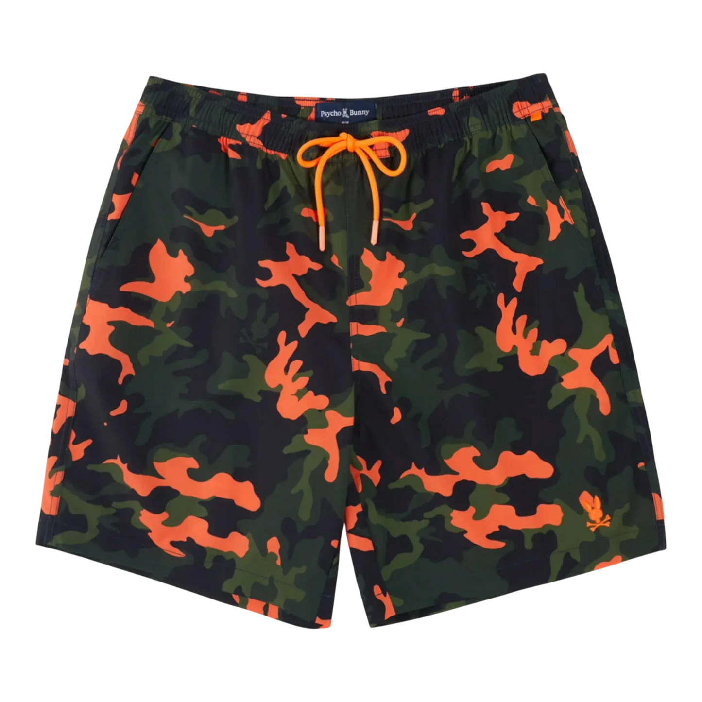 Psycho Bunny Plano Camo Print Long Men Swim Trunks Duffel Bag Camo/Black