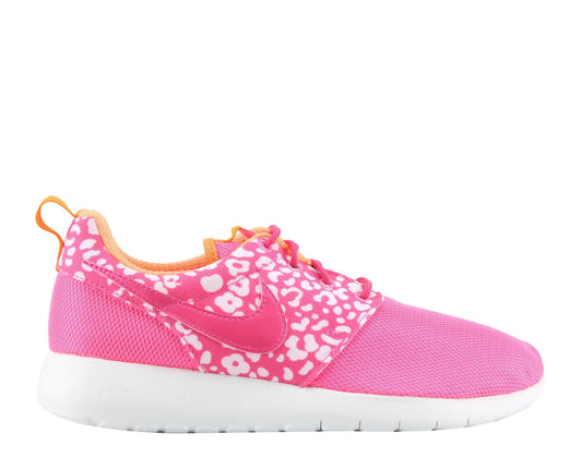 Nike Roshe One Print Big Girls Running Shoes Pink Power/Polarized Pink-Black