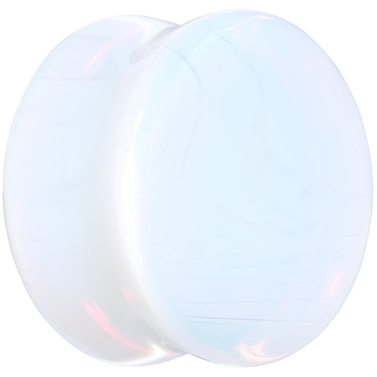 White Opalite Double Flare Plug Set
