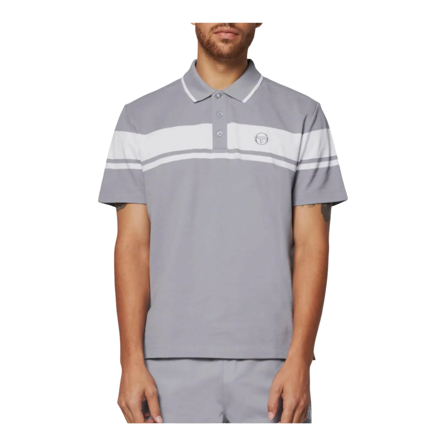 Sergio Tacchini Damarindo Polo Men Shirt Sleet/White