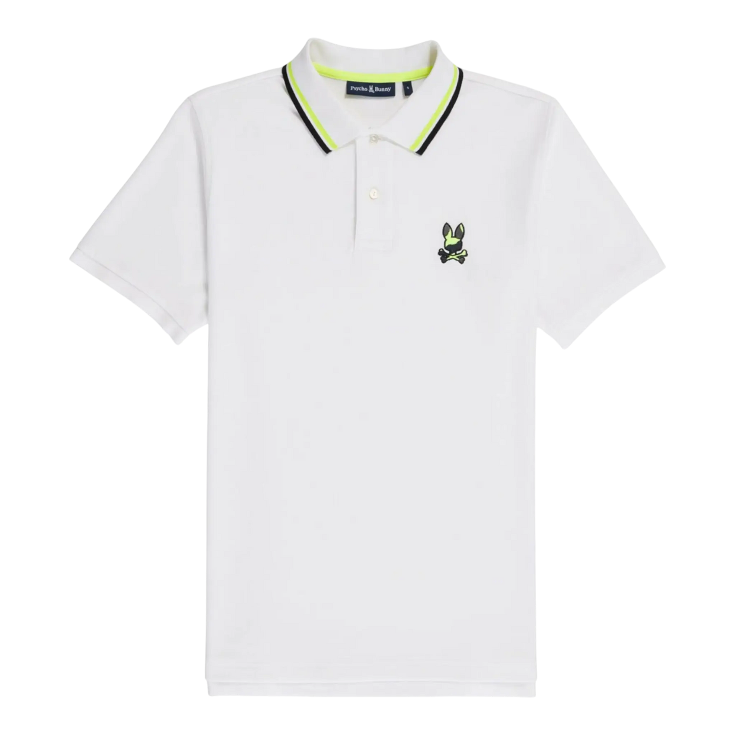 Psycho Bunny Plano Pique Polo Men Shirt White