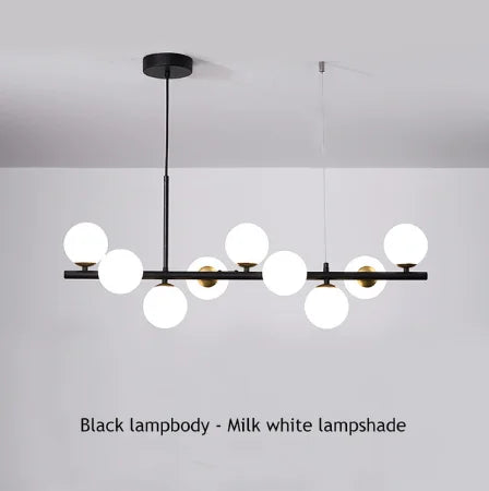 DecorBites™ 9-Light Modern Black LED Chandelier