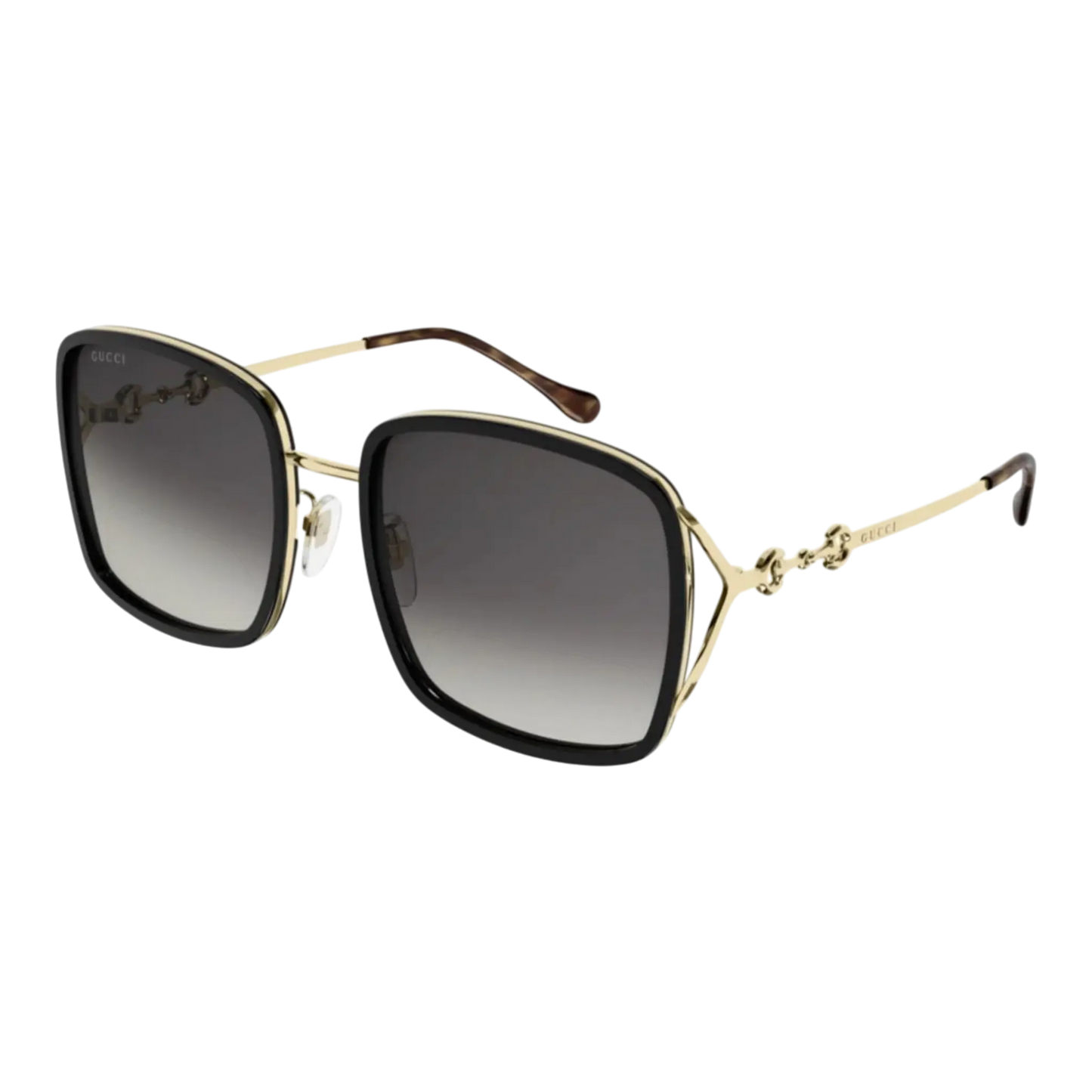 Gucci GG1016SK Women Sunglasses Black/Gold Grey Gradient
