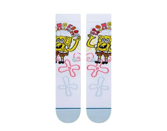 Stance x Sponge Bob Imagination Bob Crew Socks White