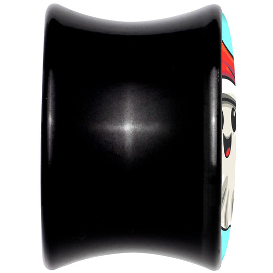 Holiday Christmas Spirit Ghost Black Acrylic Saddle Plug Set by Onyx O