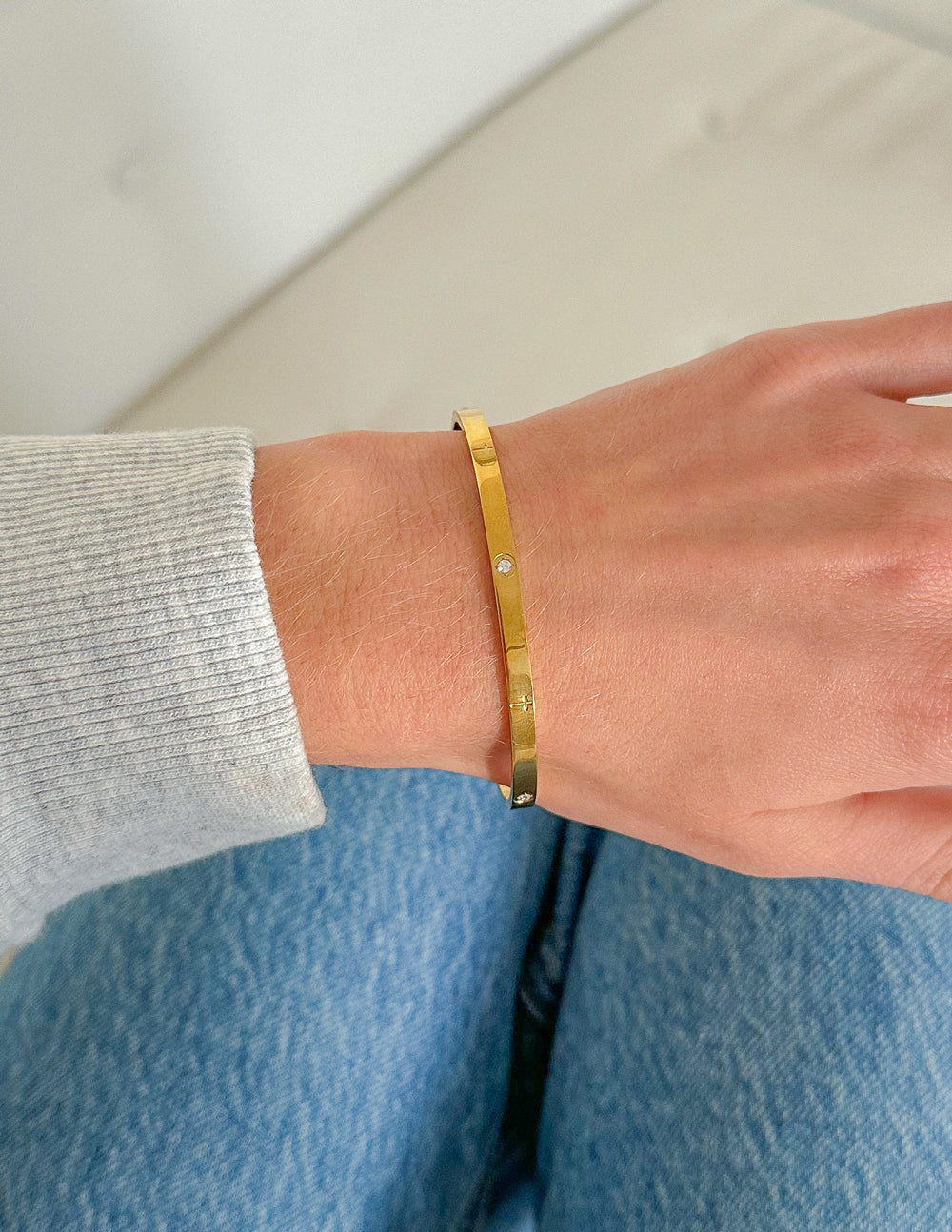 Eternity Gem Cuff Bracelet