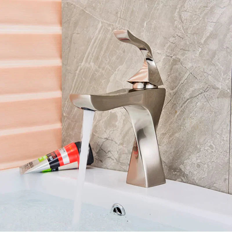 DecorBites™ Black Bronze Bathroom Basin Faucet, Single Lever Lavatory Sink Mixer Tap