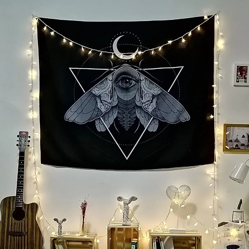 DecorBites™ Cat Coven Mysterious Baphomet Occult Wall Tapestry Home Decor