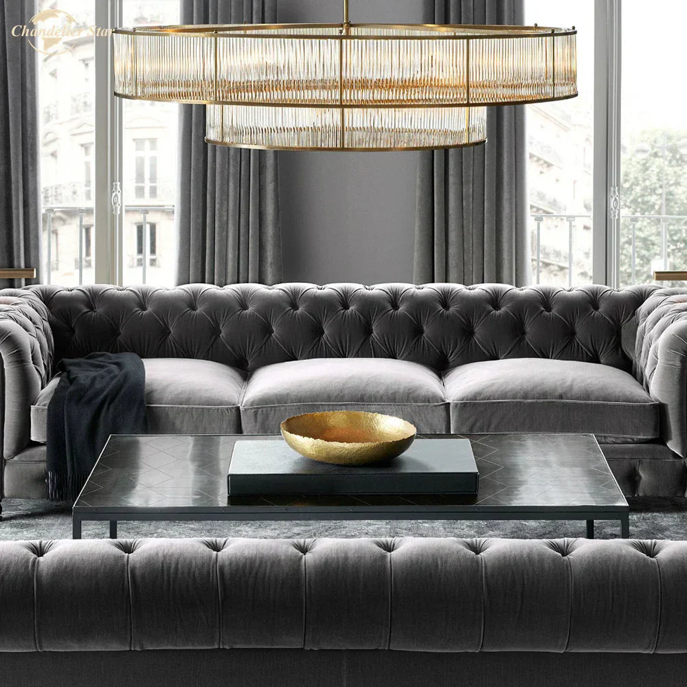 DecorBites™ Glass Chandeliers: Elegant LED Pendant Hanging Lights for Home, Hotel, and Restaurant