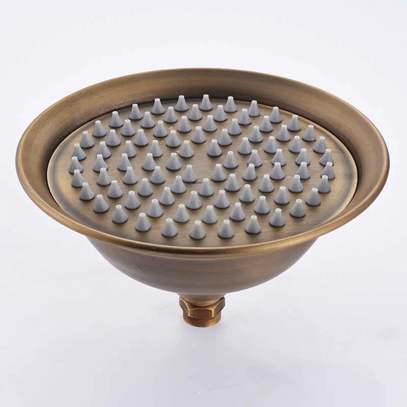 DecorBites™ 8" Antique Brass Rainfall Shower Faucet Head for Refreshing Showers