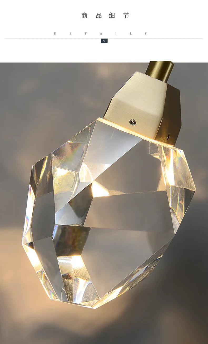 DecorBites™ Crystal Wall Lamp: Modern Golden Light Fixture for Living Room and Bedroom