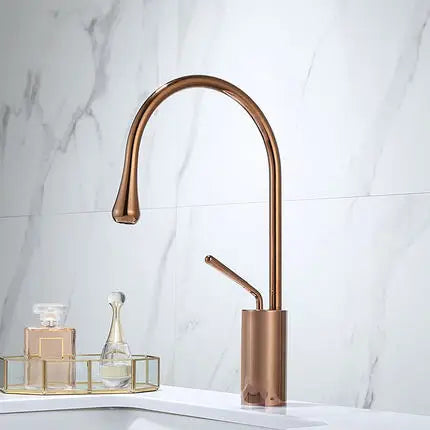 DecorBites™ Antique Brass Bathroom Basin Faucet Hot Cold Black Sink Mixer Kitchen Water Crane