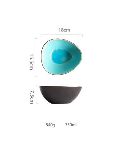 DecorBites™ Ice Cracking Glaze Ceramic Tableware Set - Blue Color