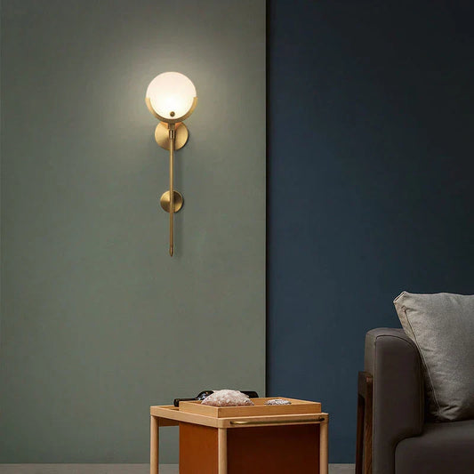 DecorBites™ Golden Marble Wall Lamp Luxury Living Room Bedroom Decor Sconce