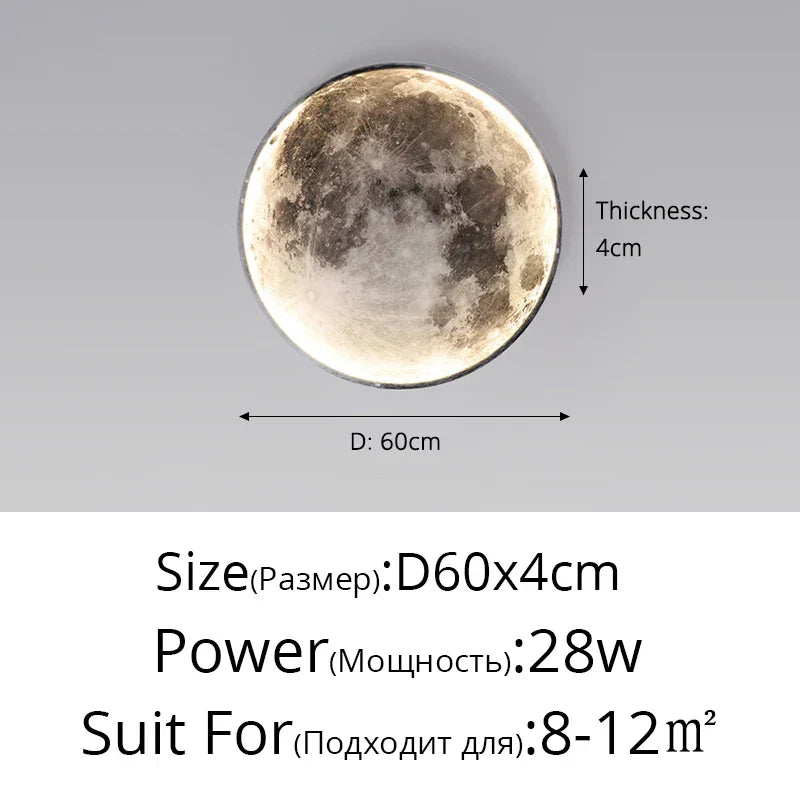 DecorBites™ LED Moon Wall Lamp: Modern Nordic Bedroom Decor Lighting