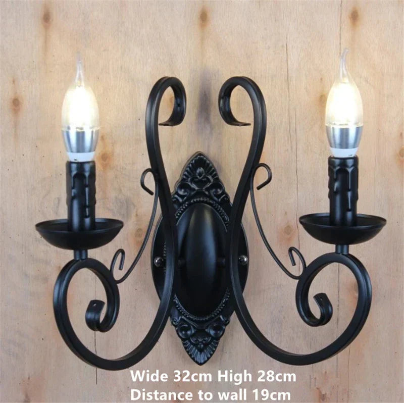 DecorBites™ Black Wrought Iron Loft Chandelier for Living Room, Bar, Restaurant - Retro Industrial Style