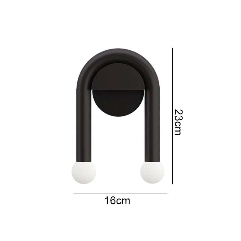 DecorBites™ Black LED Wall Lamp: Modern Nordic Indoor Sconces for Living Bedroom Bathroom