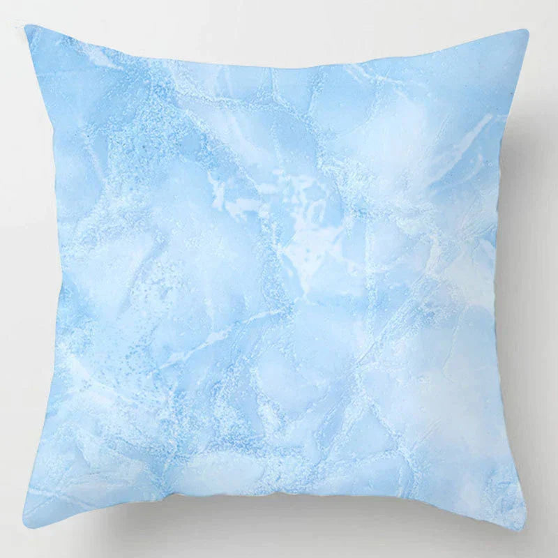 DecorBites™ Blue Geometric Marble Stripe Line Pillowcases for Car Sofa Decor