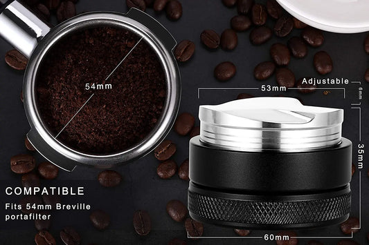 DecorBites™ Espresso Distributor for 54mm Breville Portafilter and Coffee Leveler