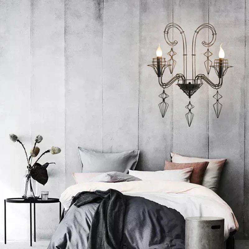 DecorBites™ Baroque Designer LED Chandelier Lighting in Gold Silver Black Iron