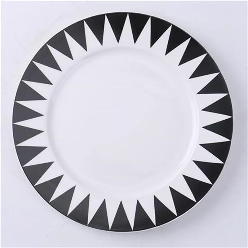 DecorBites™ Ceramic Dessert Plates Set - 8 Inch Scandinavian Style Breakfast Saucers