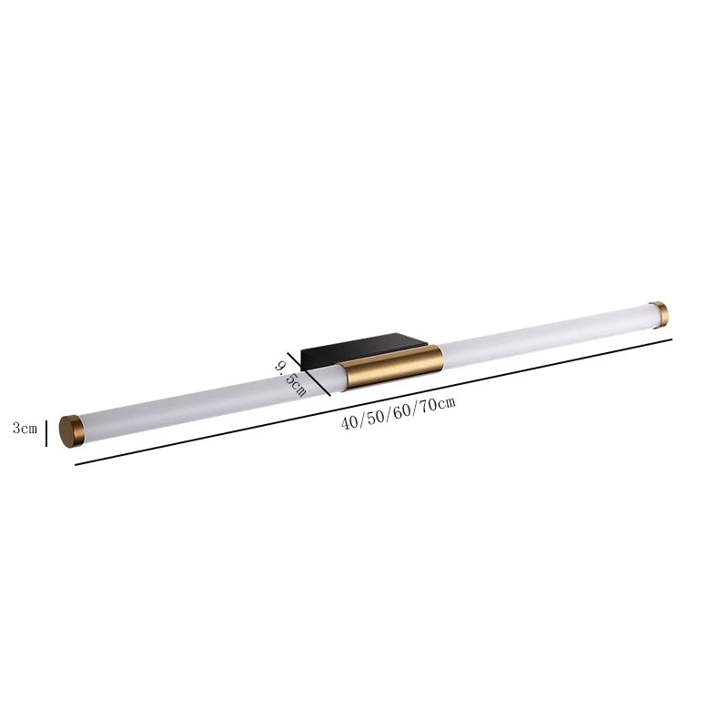 DecorBites™ Linear LED Wall Lamp Metal Tube Gold Sconce for Living Room Bedroom Aisle