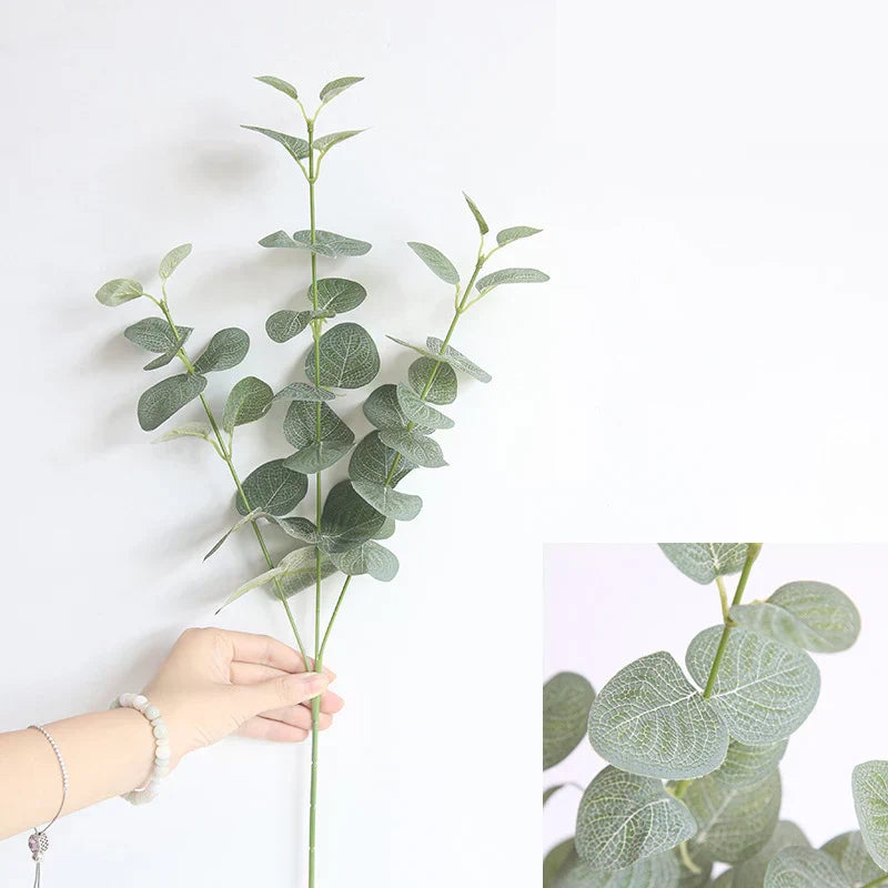 DecorBites™ Large Eucalyptus Artificial Leaves Wall Decor for Home Shop Garden Party