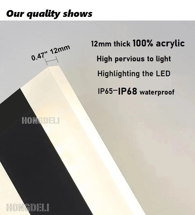 DecorBites™ LED Outdoor Wall Lamp IP65 Waterproof Modern Garden Porch Light