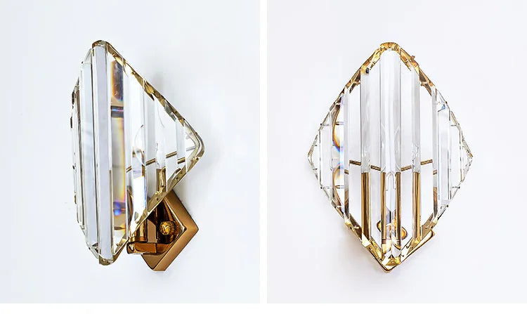 DecorBites™ Crystal Wall Sconce Light: Modern Luxury Luminaire for Living Room, Bedroom, Hotel Hallway