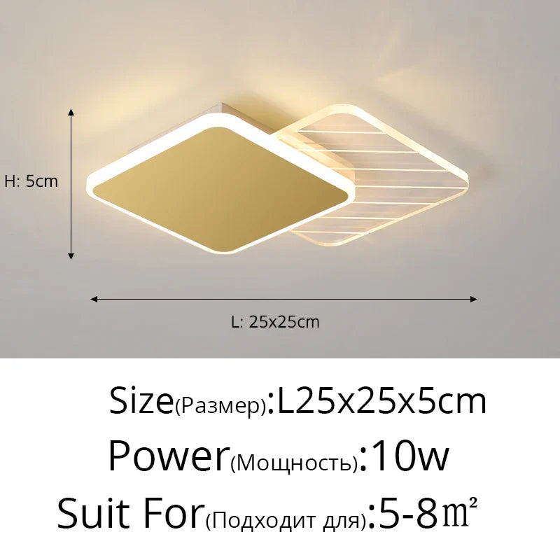 DecorBites™ LED Ceiling Lights for Living Room Bedroom Kitchen Wardrobe, Modern Minimalist Warm Home Lighting