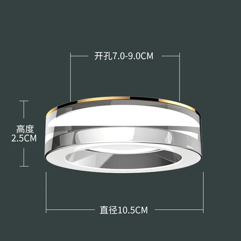 DecorBites™ Crystal LED Ceiling Spotlight for Living Room, Bedroom, Bathroom - Modern Embedded Kitchen Light Fixtures