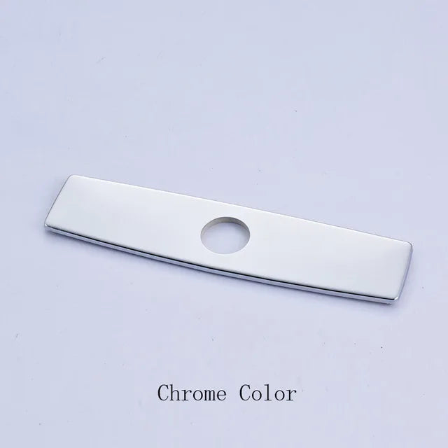 DecorBites™ 10" Bathroom Kitchen Sink Faucet Hole Cover Deck Plate Escutcheon Black/Brush Nickel/Chrome