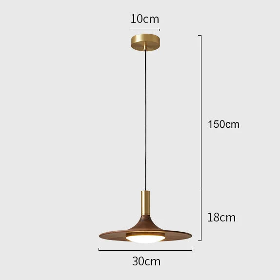 DecorBites™ Black Walnut UFO Pendant Light - Luxury Dining Room Art Lamp