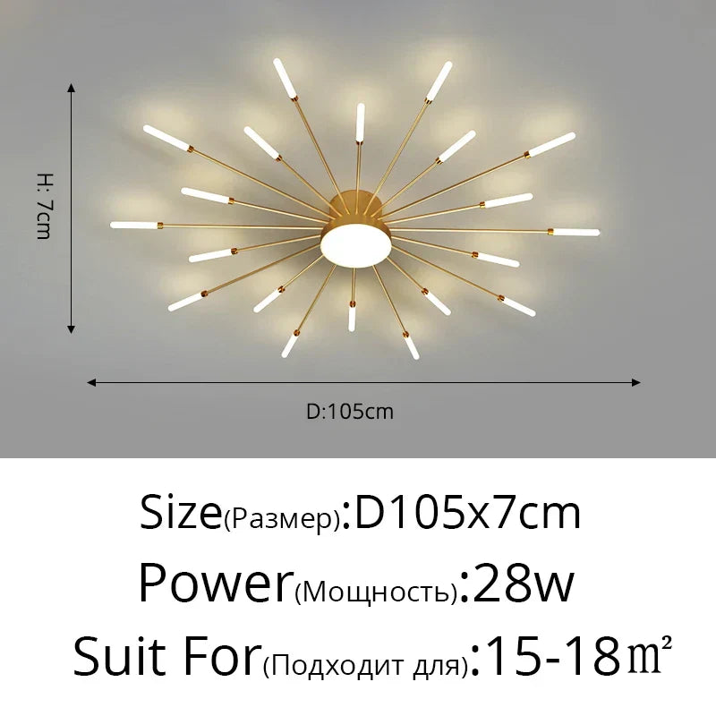 DecorBites™ LED Acrylic Ceiling Light Fixture for Bedroom Hall Living Room Kids, Modern Luster
