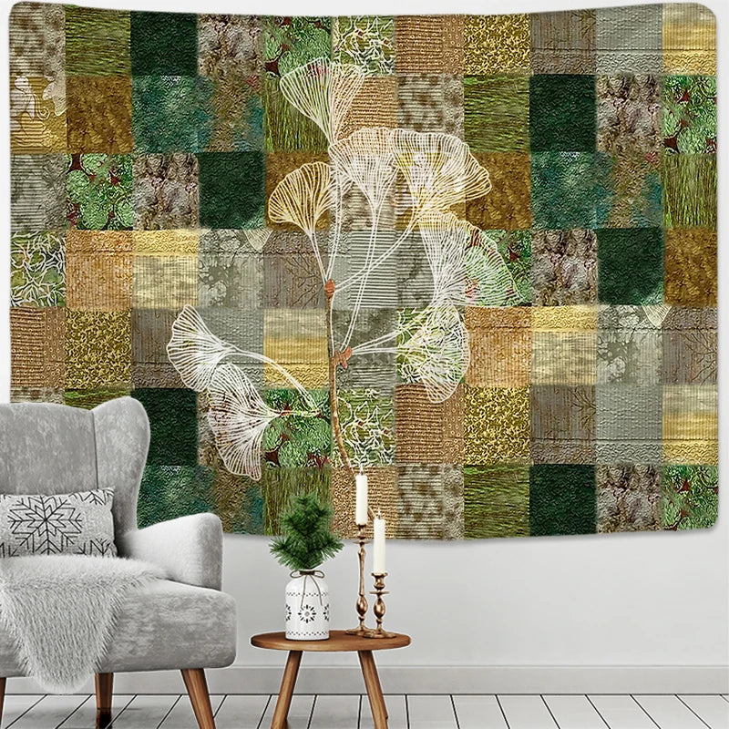 DecorBites™ Botanical Wildflower Tapestry Wall Hanging Flower Chart Hippie Bohemian Tapestries
