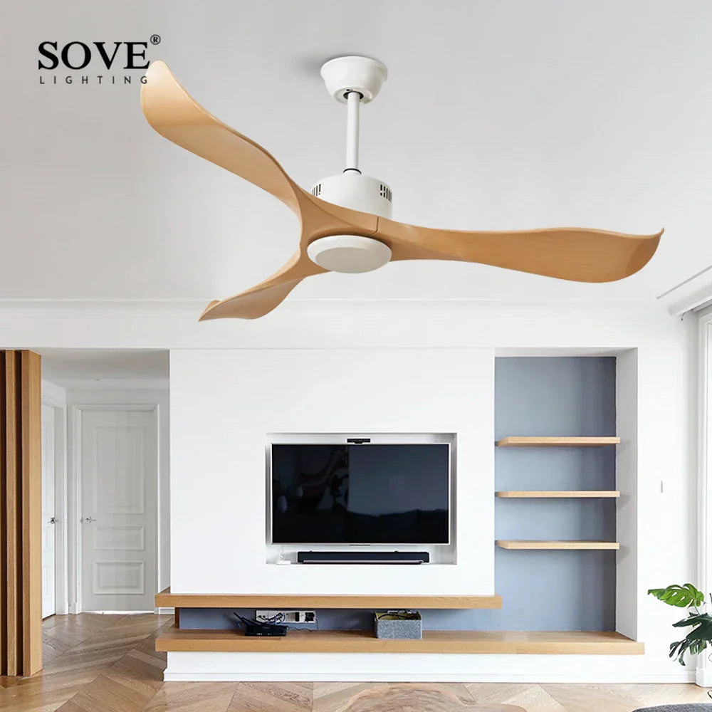DecorBites™ 52" DC Remote Control Plastic Blade Ceiling Fan (No Lights)