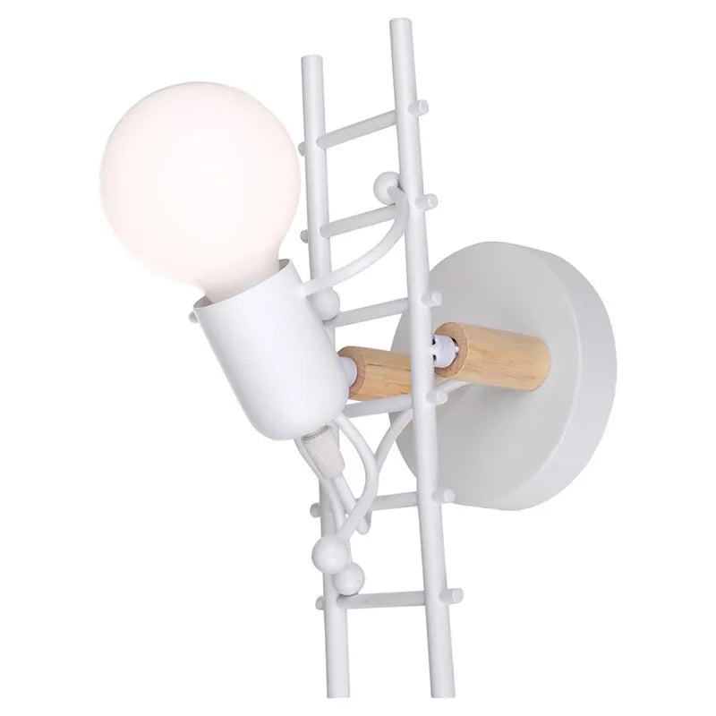 DecorBites™ Cartoon Doll Wall Sconce: Modern Iron Art Light for Kids Room