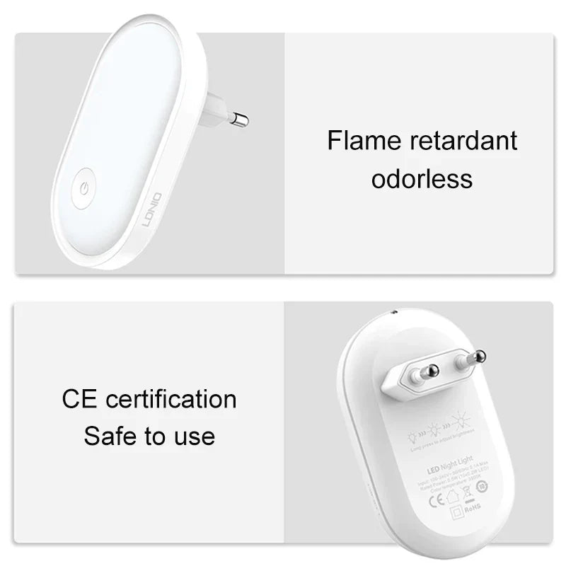 DecorBites™ LED Night Light Wall Lamp with Light Control Induction for Bedroom Home Decor