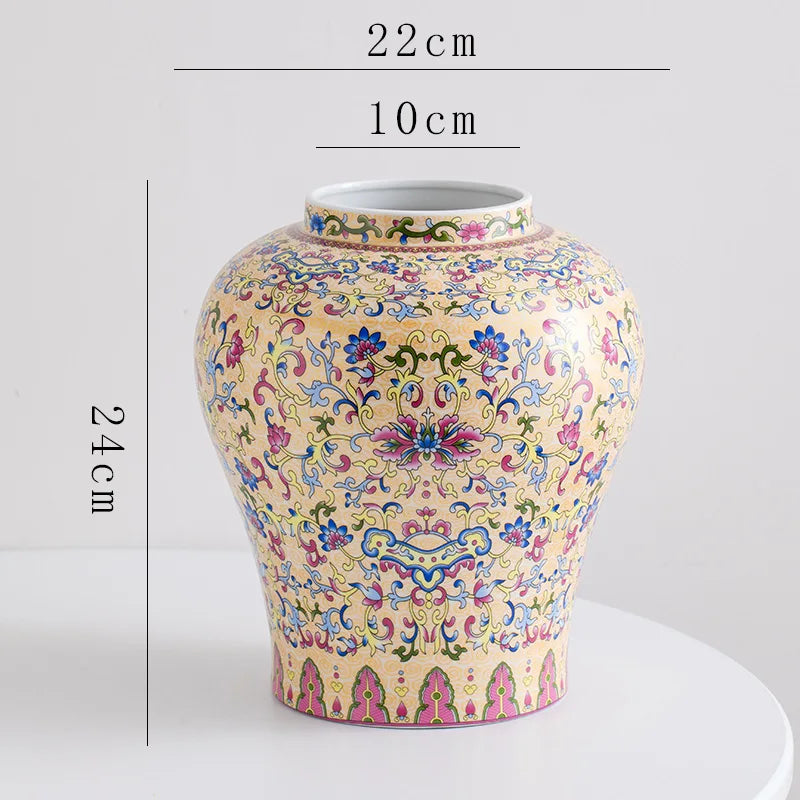 DecorBites™ Blue White Porcelain Flower Vase: Elegant Ceramic Home Decor & Storage Solution