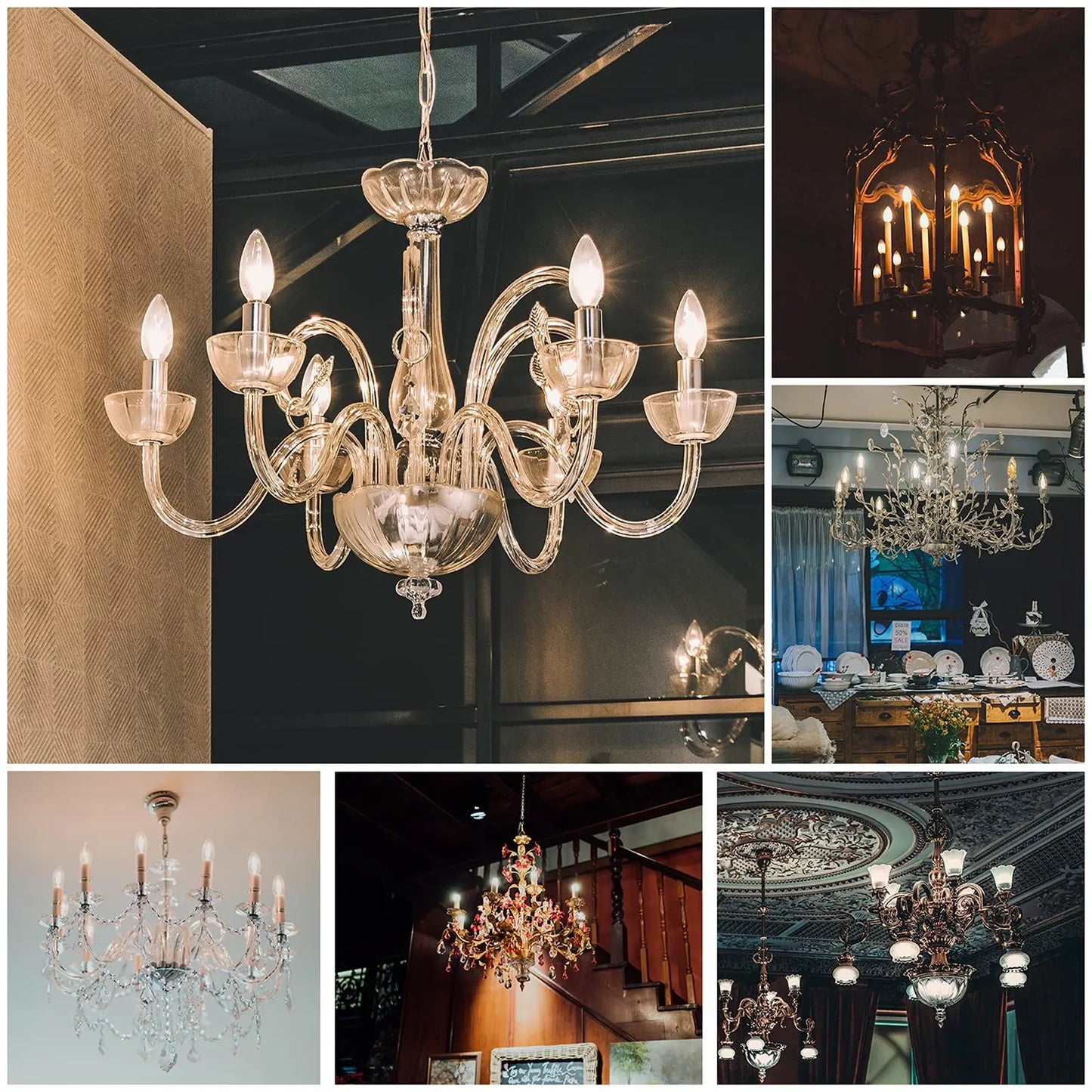 DecorBites™ 6.5W Candle Flame Effect LED Bulb - High Lumens, Dimmable Edison Filament Light