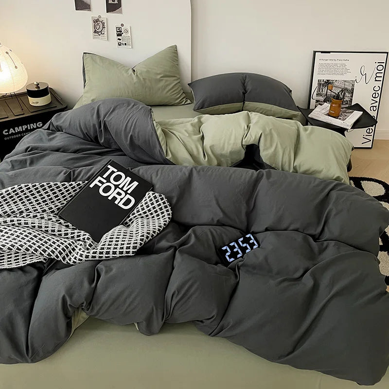 DecorBites™ Cotton Bed Sets Comforter Cover Set with Corner Ties