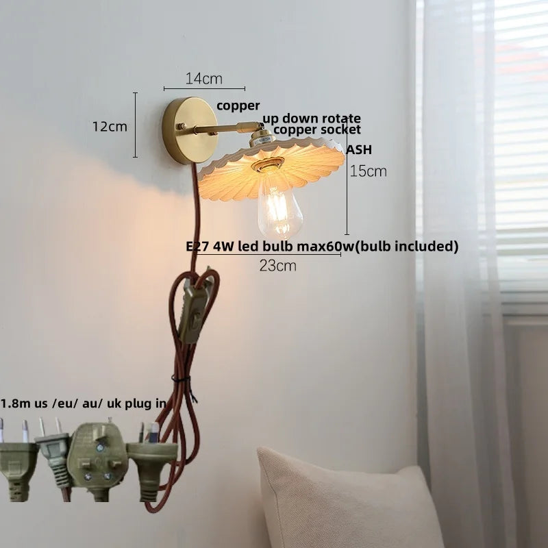 DecorBites™ Ash Wood Up Down LED Wall Lights Living Room Stair Lamp