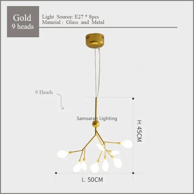 2024 DecorBites™ Nordic Firefly LED Chandelier - Ideal for Living Room, Bedroom, Dining Room
