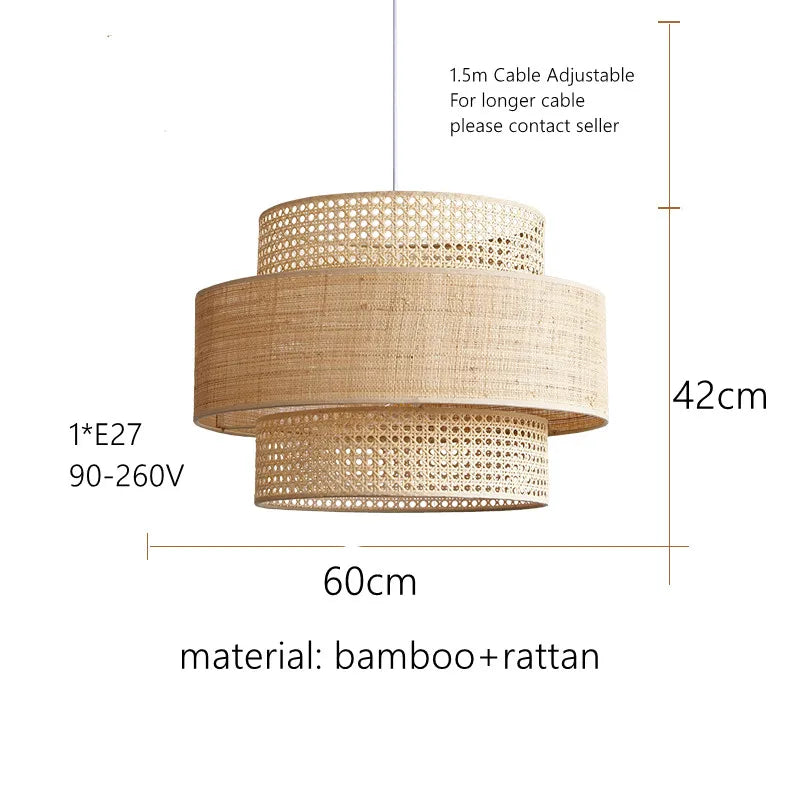 DecorBites™ Bamboo Wabi Sabi Pendant Lamps